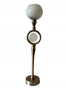 ŚWIECZNIK METAL SZKŁO DUŻY 48 CM - Świeczniki - miniaturka - grafika 1