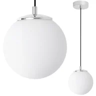 Lampy sufitowe - Lampa sufitowa wisząca Florence glamour linka czarna 1xE14 kaszmirowy/biały/chrom Light Home LH - miniaturka - grafika 1