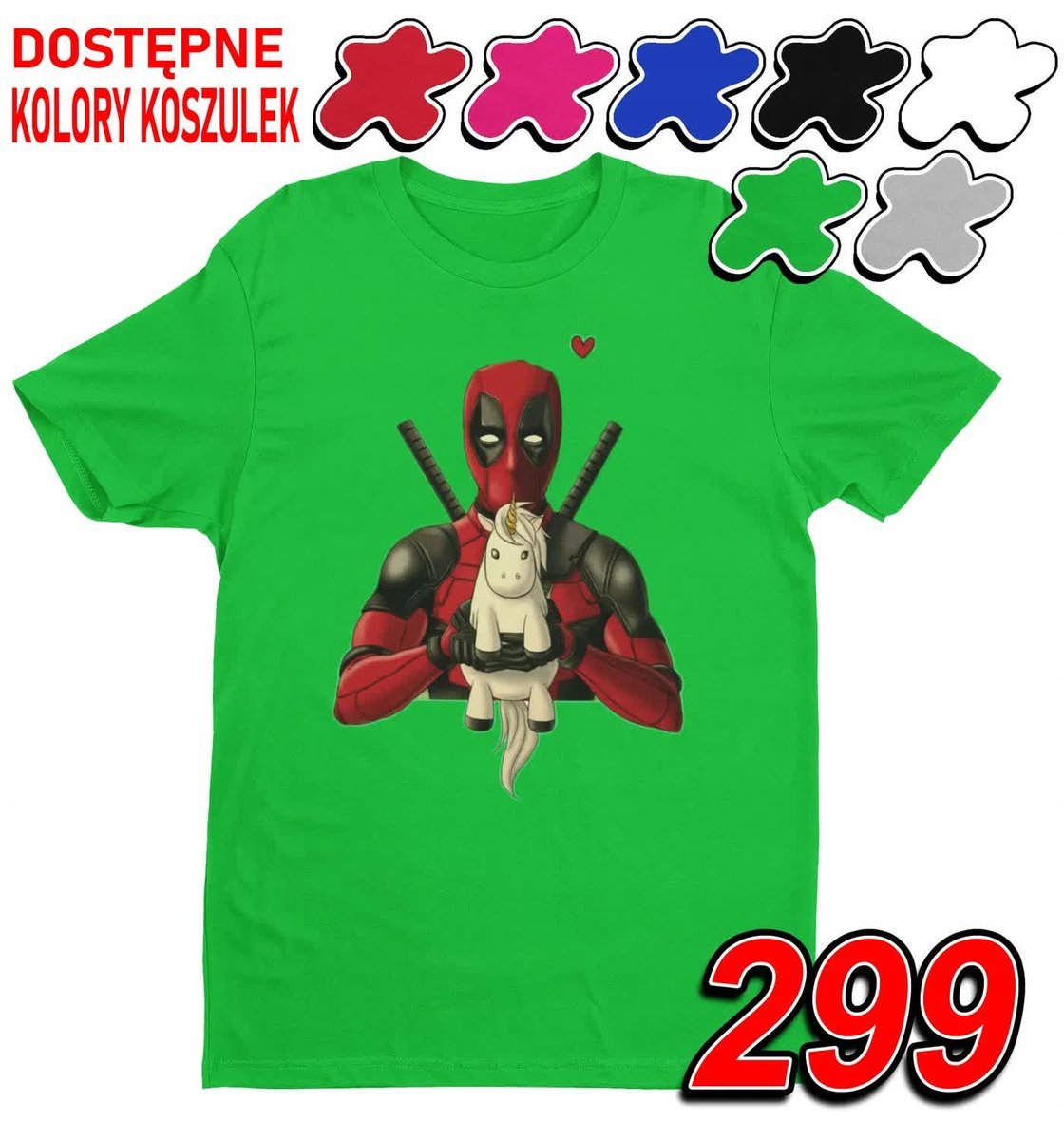 Dziecięca Koszulka T-Shirt Z Nadrukiem Avengers Deadpool -M 134-140