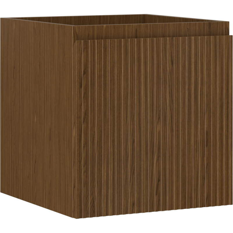 Mexen Rivel szafka łazienkowa podumywalkowa 45 cm, 1 szuflada, ryflowana , orzech - 91A20-04547-1-BF86