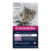Sucha karma dla kotów - Eukanuba Kitten Grain Free, z łososiem - 2 kg - miniaturka - grafika 1