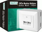 Pozostałe akcesoria sieciowe - Digitus Gniazdo natynkowe kat.5E podwójne ekranowane DN-9002/A-DN-9002 - miniaturka - grafika 1