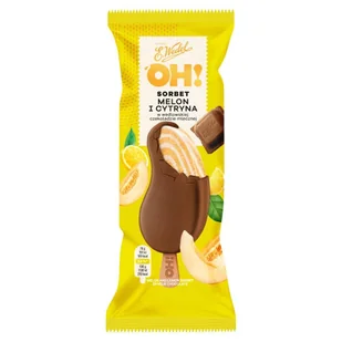 E. Wedel Oh! Sorbet melon i cytryna w wedlowskiej czekoladzie mlecznej 90 ml - Lody i desery lodowe - miniaturka - grafika 1