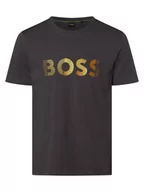 Koszulki męskie - BOSS Green - T-shirt męski  Tee 1, szary - miniaturka - grafika 1