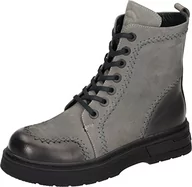 Kozaki damskie - Manitu Damskie 990330-09 modne kozaki, szare, rozmiar 38, szary, 38 EU - miniaturka - grafika 1