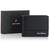 Portfele - Nieduży elegancki portfel męski YS605 323 z RFID - czarny - miniaturka - grafika 1