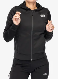 Polar damski z kapturem The North Face Reaxion Fleece F/Z Hoodie - tnf black - Bluzy sportowe męskie - miniaturka - grafika 1