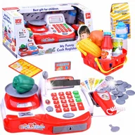 Zabawy w naśladowanie dorosłych - Kasa fiskalna sklepowa waga koszyk zakupy ZA2380 - miniaturka - grafika 1