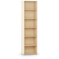 Meblościanki - Biblioteka INTEGRO wyższa, 2300 x 600 x 400 mm, 5 półek, buk - miniaturka - grafika 1