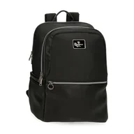 Torby na laptopy - Pepe Jeans Christine Plecak Na Laptopa 15,6 cala Czarny 29 x 40 x 11 cm Poliester z Detalami Ze Sztucznej Skóry 15,6 L by Joumma Bags, Czarny (Black), Talla única, plecak na laptopa - miniaturka - grafika 1