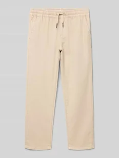 Spodnie materiałowe z elastycznym pasem i kieszeniami z tyłu - Spodnie i spodenki dla chłopców - miniaturka - grafika 1