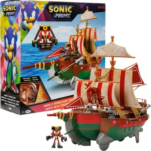SONIC PRIME THE HEDGEHOG JAKKS PACIFIC OKRĘT STATEK PIRACKI + KNUCKLES - Figurki dla dzieci - miniaturka - grafika 1