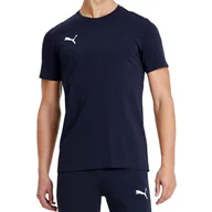 Koszulki sportowe męskie - Koszulka męska sportowa granatowa logo PUMA - miniaturka - grafika 1