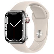 Smartwatch - Apple Watch Series 7 LTE 41mm Silver Steel/Starlight Sport - miniaturka - grafika 1