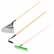 Grabie i motyki - Zestaw Narzędzi Do Ogrodu: Grabie Grabki Motyka Motyczka Verto - miniaturka - grafika 1