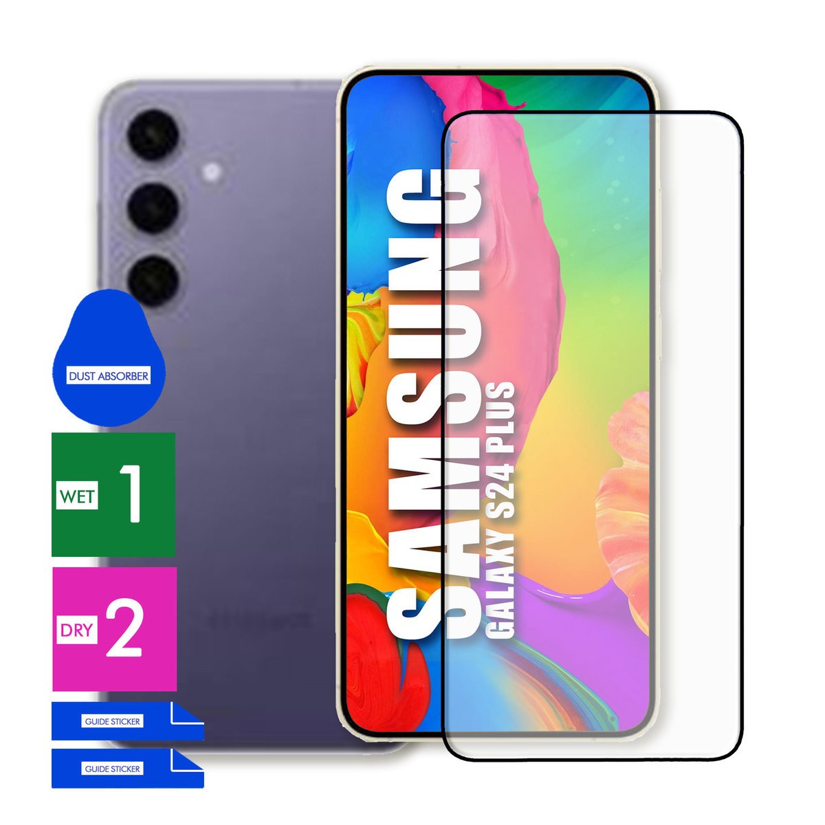 SZKŁO OCHRONNE DO SAMSUNG GALAXY S24 PLUS HARTOWANE 9H PEŁNE CAŁY EKRAN 5D