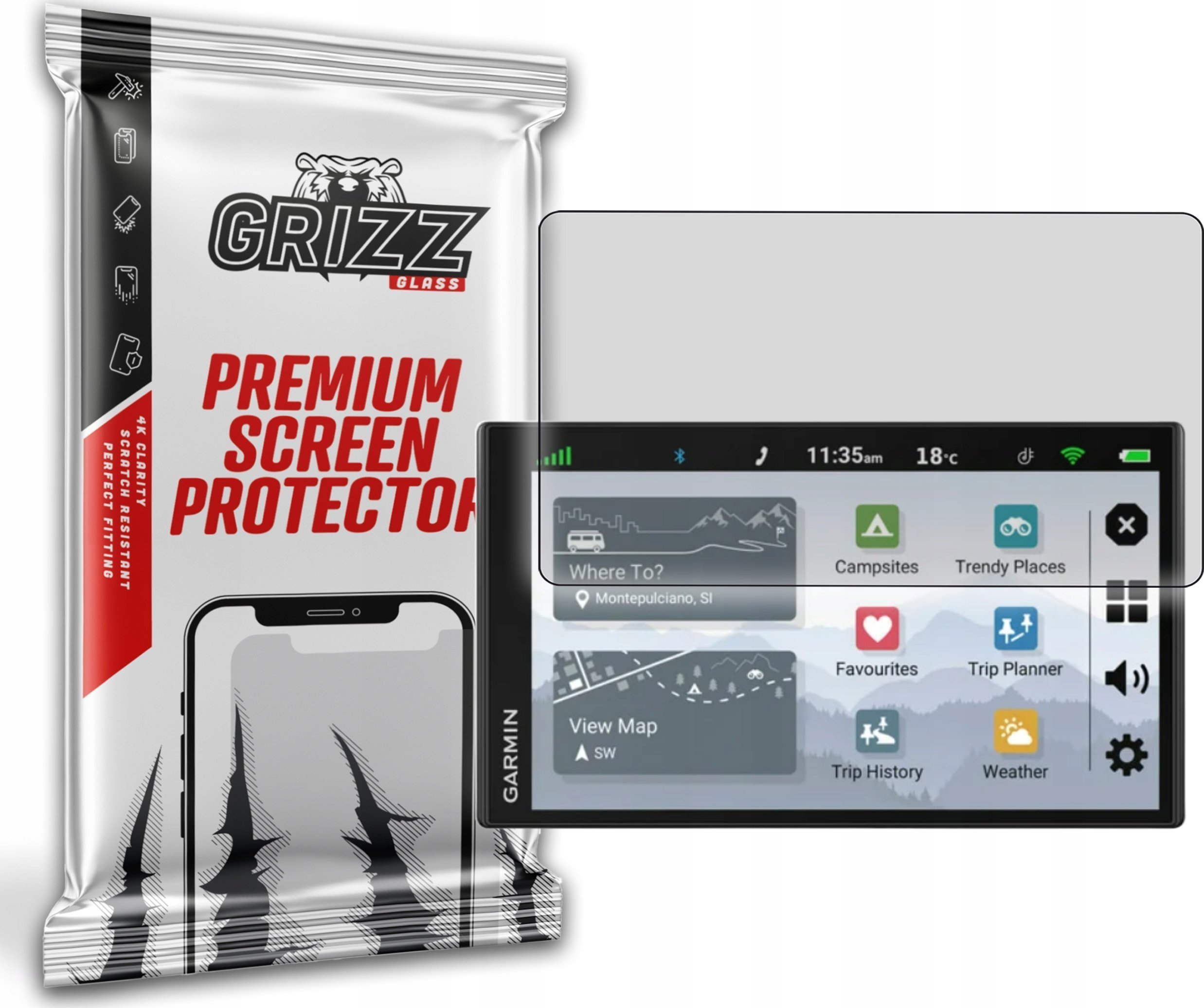 GrizzGlass Folia matowa PaperScreen do Garmin CamperVan