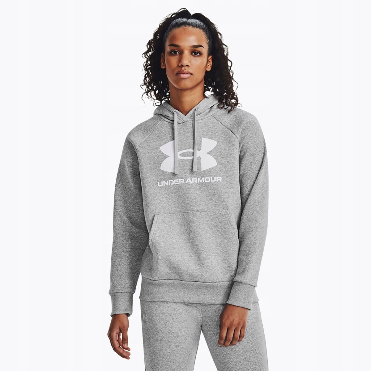 BLUZA DAMSKA Z KAPTUREM SPORTOWA UNDER ARMOUR RIVAL FLEECE BIG LOGO HDY MD