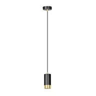 Lampy sufitowe - Emibig Fumiko lampa wisząca 1-punktowa czarna/złota 817/1 - miniaturka - grafika 1