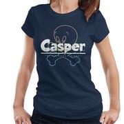 Koszulki i topy damskie - Casper Przyjazny Ghost Crossbones Koszulka damska Granatowy Large - miniaturka - grafika 1