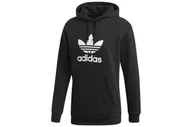 Bluzy męskie - Adidas, Bluza męska, TREFOIL HOODIE DT7964, czarny, rozmiar XL - miniaturka - grafika 1