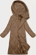 Kurtki damskie - Długa kurtka zimowa z kapturem J.Style ciemny beż (5M3173-84) - J STYLE - miniaturka - grafika 1