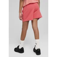 Odzież sportowa dziecięca - Młodzieżowe szorty Essentials Script PUMA Peach Frost Red - miniaturka - grafika 1