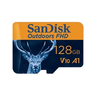 SanDisk Outdoors FHD MicroSDXC UHS-I Card with SD Adapter - 128GB Single Pack - SDSQUBC-128G-GN6VA - Karty pamięci - miniaturka - grafika 1