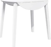 Stoły - Stół jadalny biały lite drewno guma - miniaturka - grafika 1