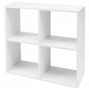 Regał Podłogowy 2x2 Półka Na Książki Płyty Biały 71,5x29x71,5 CM - Regały - miniaturka - grafika 1