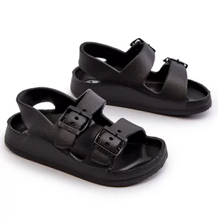 Klapki Dziecięce Lekkie Z Klamrami Big Star NN374536 Czarne - Buty dla dziewczynek - miniaturka - grafika 1