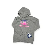 Bluzy damskie - Bluza z kapturem szara dziewczynka CHAMPION M - Champion - miniaturka - grafika 1