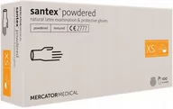 Rękawiczki jednorazowe - Mercator Medical, Rękawice Lateksowe Santex Powdered Xs Txt, 100 Sztukuk - miniaturka - grafika 1