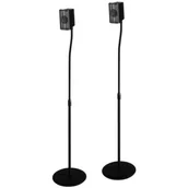 Głośniki - stojaki i akcesoria - Hama stojak pod głośnik zestaw -częściowy, regulacja wysokości do 123 cm, czarny 00049594 - miniaturka - grafika 1