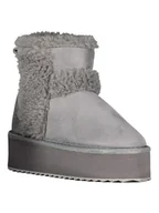 Botki damskie - Geographical Norway Botki zimowe "Ocean" w kolorze szarym - miniaturka - grafika 1