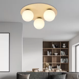 Emibig Kenzo lampa sufitowa 3-punktowa brązowa/biała 1142/3B 1142/3B - Lampy sufitowe - miniaturka - grafika 4