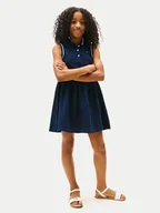 Sukienki i spódniczki dla dziewczynek - Tommy Hilfiger Sukienka codzienna KG0KG08486 Granatowy Regular Fit - miniaturka - grafika 1