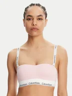 Koszulki sportowe damskie - Calvin Klein Underwear Biustonosz top 000QF7628E Różowy - miniaturka - grafika 1