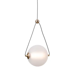 Lampa wisząca kula Rastia PND-34361-S-HBR-OPAL Italux LED 6W 3000K biała złota - Lampy sufitowe - miniaturka - grafika 1