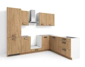 Meble kuchenne - Zestaw Mebli Kuchennych Bari 280X180-L/P Dąb Kamienny - miniaturka - grafika 1