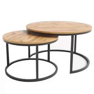 Jumo-design Zestaw 2 okrągłych stolików kawowych - kolor do wyboru Z2SK-OK - Ławy i stoliki kawowe - miniaturka - grafika 1