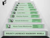 Pomoce naukowe - Naklejki na schody: Polscy laureaci nagrody Nobla - miniaturka - grafika 1