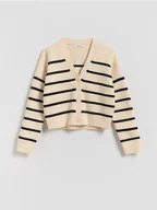 Swetry dla dziewczynek - Reserved - Dzianinowy kardigan z wiskozą - wielobarwny - miniaturka - grafika 1