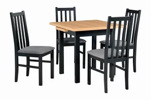 Zestaw Stół rozkładany z 4 krzesłami do kuchni salonu L010 - Stoły z krzesłami - miniaturka - grafika 1