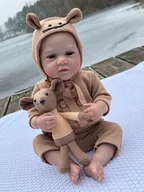 Lalki dla dziewczynek - Lalka w Stylu Reborn Niemowlak Bobas Dzidziuś Chłopiec z Zaznaczoną Płcią - miniaturka - grafika 1