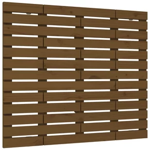 Wezgłowie łóżka, miodowy brąz, 141x3x91,5 cm, drewno sosnowe Lumarko - Inne meble do sypialni - miniaturka - grafika 3