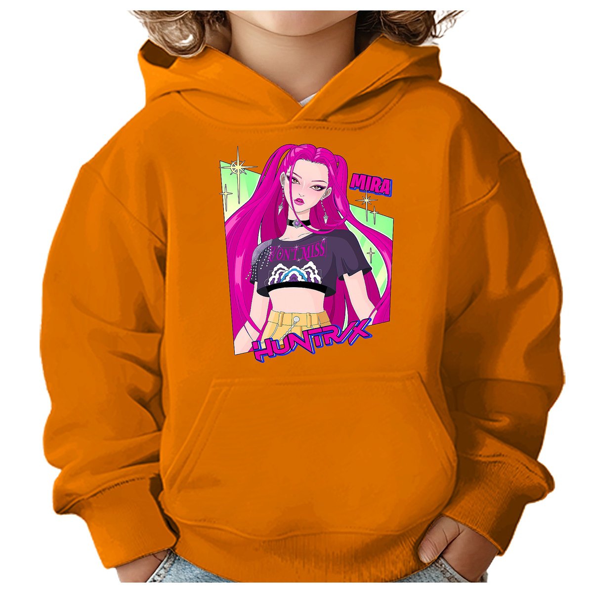 BLUZA DZIECIĘCA HUNTRIX MIRA KPOP 146-152 Z KAPTUREM BAWEŁNIANA JAKOŚĆ