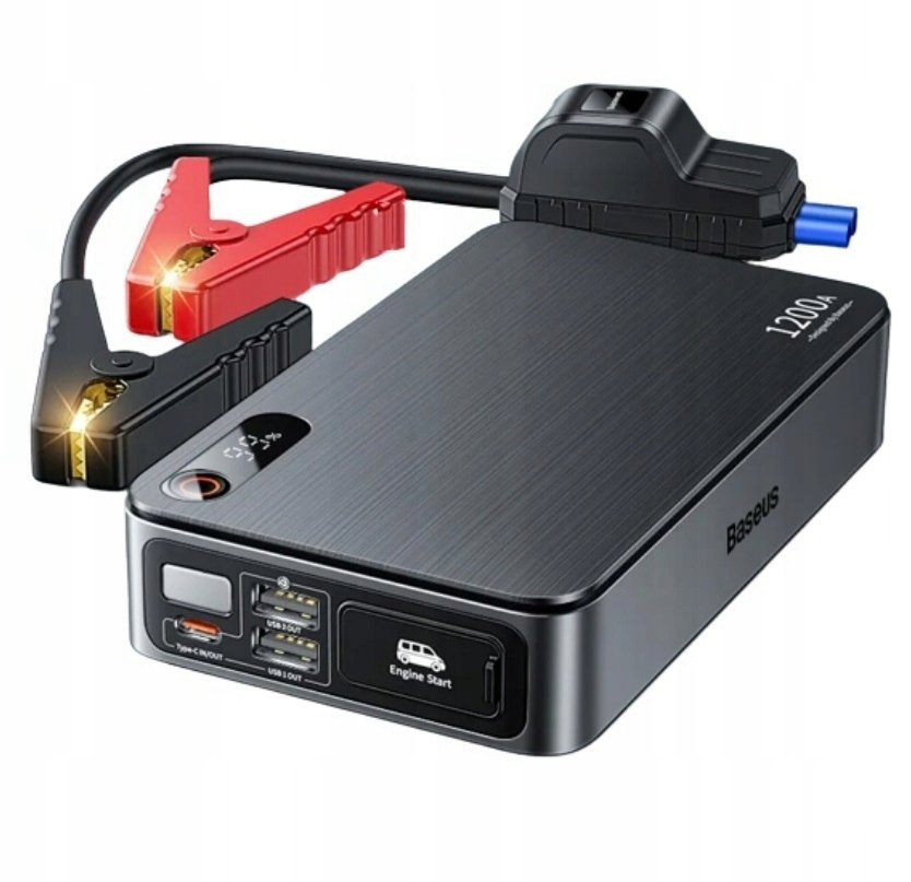 Baseus Power Bank Rozruch Car Jump Starter Do Auta Booster 12000mAh 12V