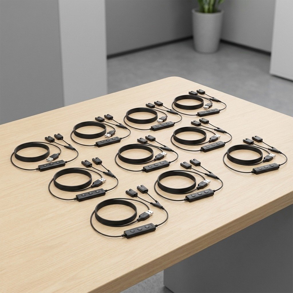 Yealink Trainingskabel für YHS-Serie 10 Stück USB auf QD