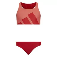 Koszulki i topy damskie - adidas Dziewczęce bikini Yg Mh, Top: semi Turbo Bottom:Vivid Red S21, 92 cm - miniaturka - grafika 1